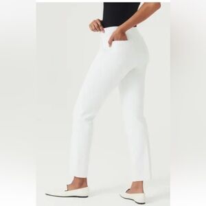 Spanx On-the-Go Slim Straight‎ Ankle Pant 20372T Classic White Size XL Womens